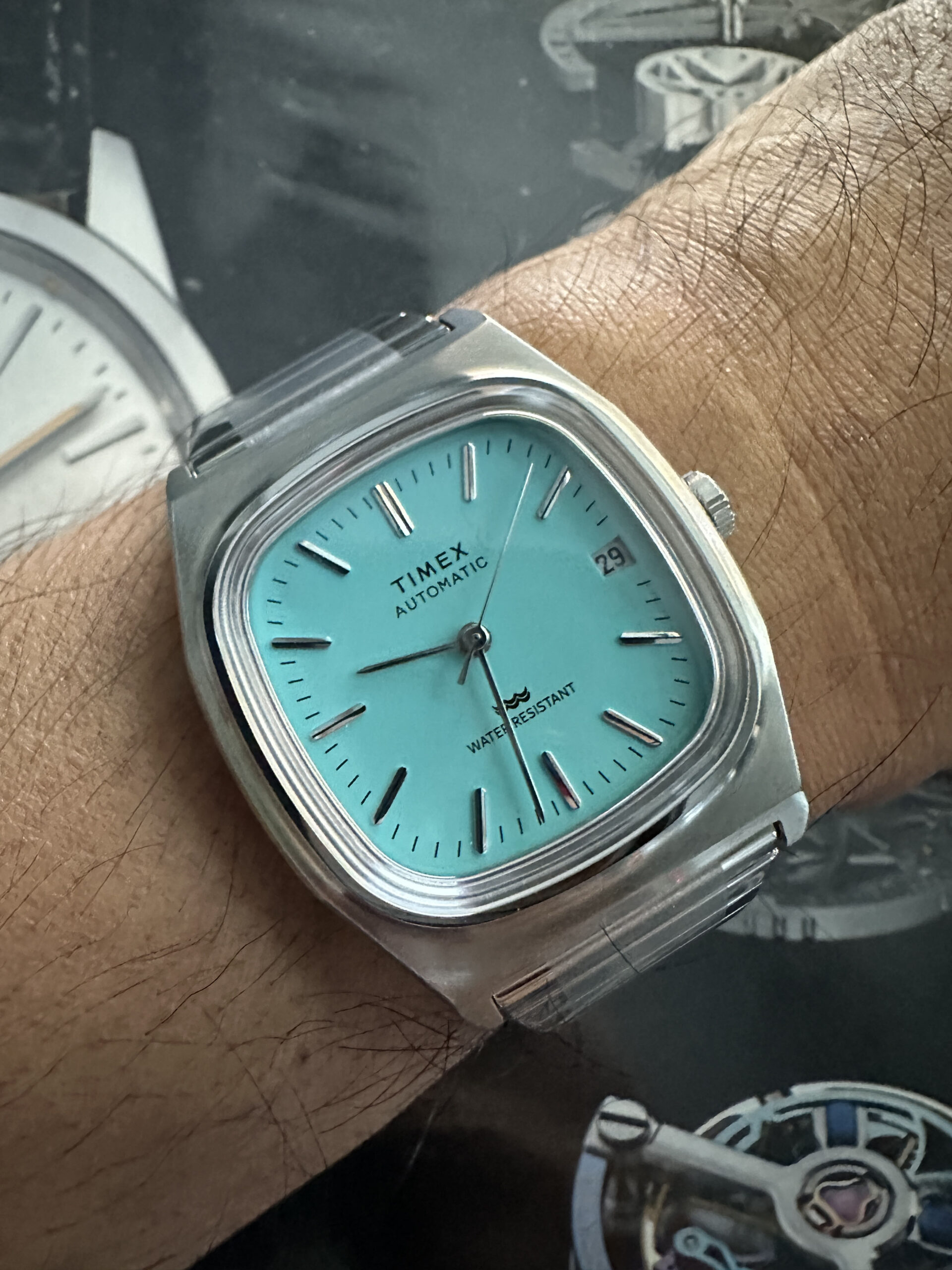 Timex 1983 E-Line Reissue Review – Tiffany-Turquoise Dial - Just